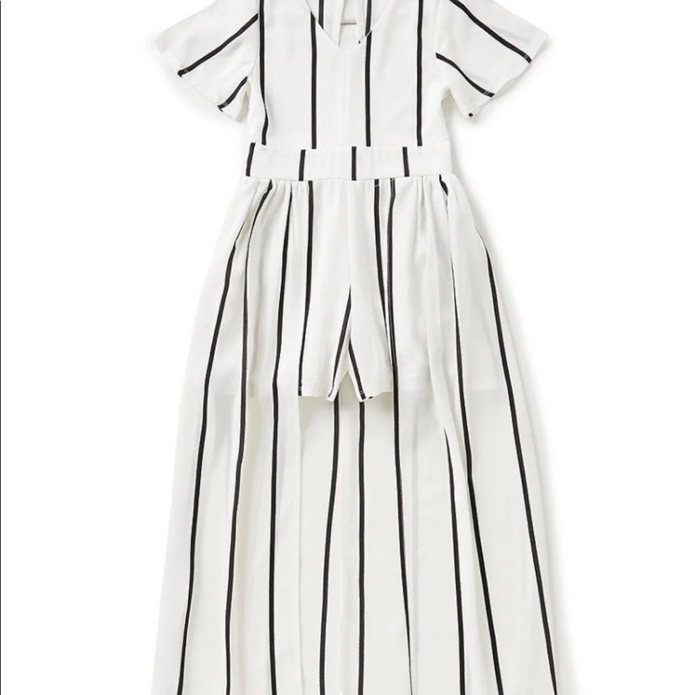 Girls size 12 striped maxi romper